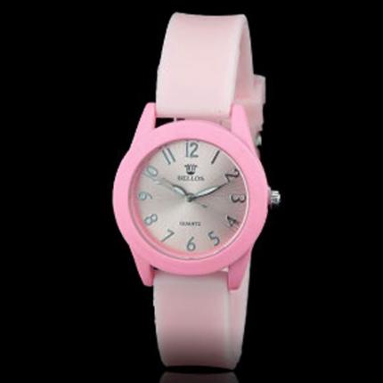 Petite montre femme en silicone rose